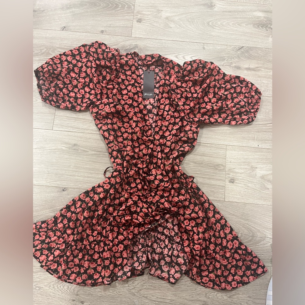Nasty gal floral wrap dress